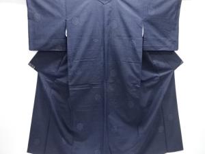 亀甲に紗綾型模様織り出し本場結城紬80亀甲着物(石下)